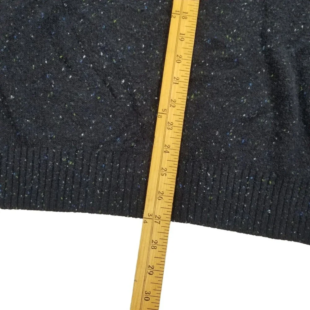 GH Bass Crewneck Sweater Mens L Acrylic Wool Grandpa Pullover Lightweight Blue - Picture 11 of 16